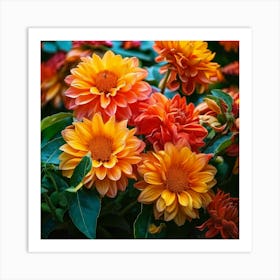 Firefly Vibrant Blooms Flowers With Bold, Saturated Colors For A Lively And Energetic Feel 2 Affiche