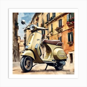 Italian Scooter Vespa 1 Art Print