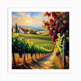 Vineyards In Tuscany 2 Art Print