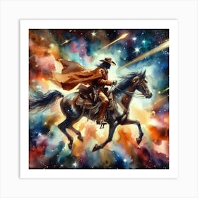 Cowboy In Space 2 Art Print