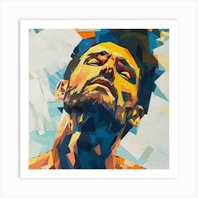 Abstract Portrait Of A Man 1 Art Print