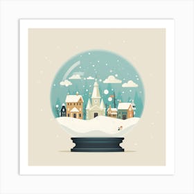 Reykjavik Iceland 3 Snowglobe Art Print