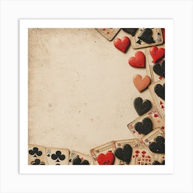 Playing Cards Background Art Print
