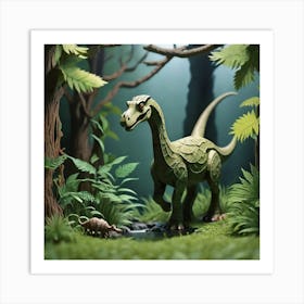 Dinosaur In The Forest 1 Art Print