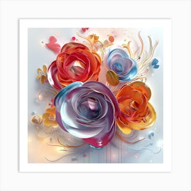 Bouquet Of Flowers Art Print