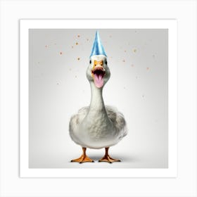 Birthday Duck Art Print