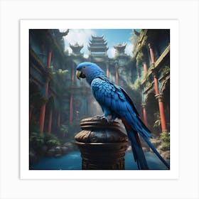 Blue Maccau Art Print