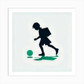 Silhouette Of A Child Art Print