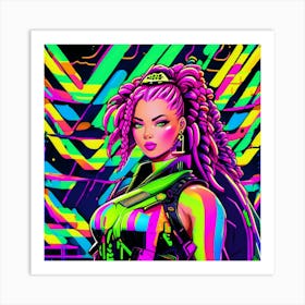 Neon Girl 9 Art Print