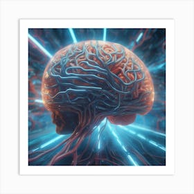 Brain In Space 2 Art Print