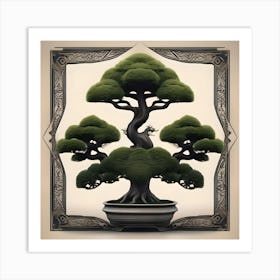 Symmetrical Gothic Bonsai 1 Art Print