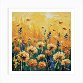 Abstract Sunny Meadow Art Print