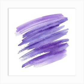 Purple Watercolor Brush Stroke Art Print