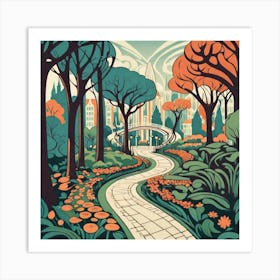 Walk In The Park 1 Art Print