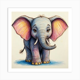 Little Elephant 1 Art Print