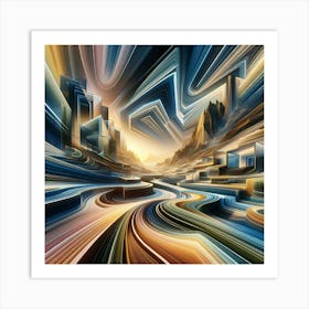 Abstract Cityscape 2 Art Print