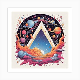 Space Triangle Art Print