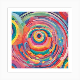 Half Moons Rainbow Art Print (4) Art Print