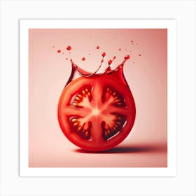 Tomato Splash Art Print