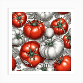 Tomato Pattern 2 Art Print