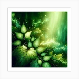 Green Leaves Art Print