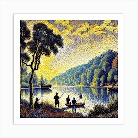 Sunset On The River Art Print