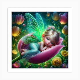 Sleepy Fairy Art Print