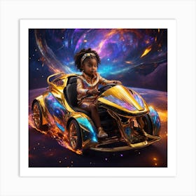 Child In A fancy Toy Car Art Print