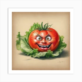 Tomato Face Art Print