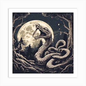 Snake In The Woods Art Print