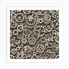 Gears And Gears Art Print