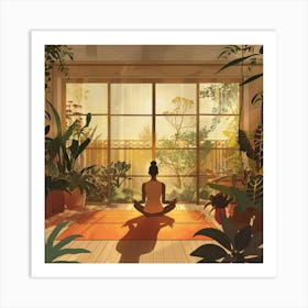 A Yoga Session Lofi Illustration 1718673593 2 Art Print