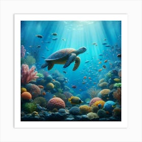 Underwater Seascape Art Print