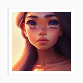 Disney Character Art Hyper-Realistic Anime Portraits Art Print