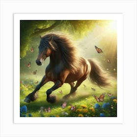 Horse In The Meadow Art Print