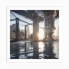 Futuristic City 330 Art Print