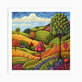 Colorful Landscape Art Print