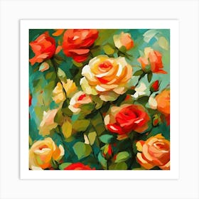 Bunch of Roses Art Print