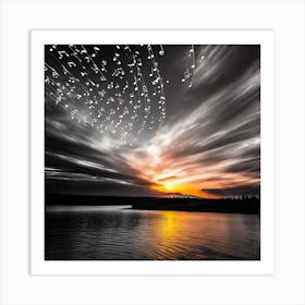 Music Notes In The Sky 9 Art Print