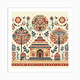 Indian Folk Art 1 Art Print