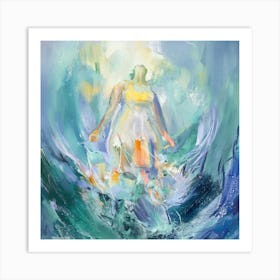 Woman In The Water 6 Art Print