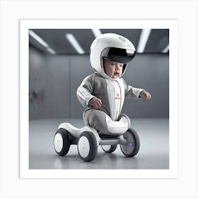 Baby On A Ride Art Print