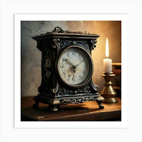 Antique Clock Art Print