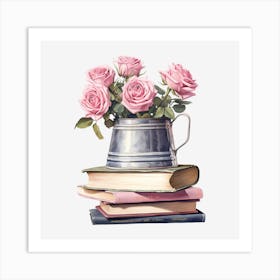 Roses In A Bucket 10 Art Print