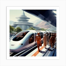 Futuristic Train 14 Art Print