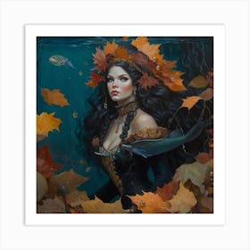 Autumn Mermaid 1 Art Print