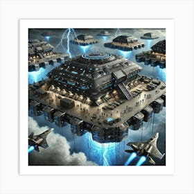 Skyblades Barracks And Armories Art Print