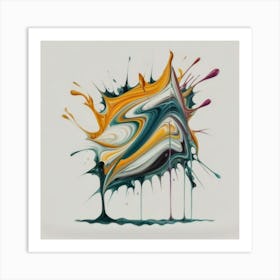 A group of paintings falling on top of each other 6 Art Print