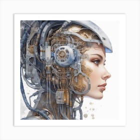 Robot Girl 9 Art Print