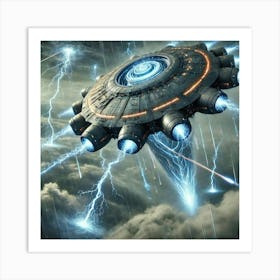 Aether Vortex Battleship Energy Conduits Art Print